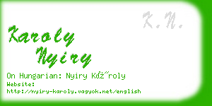 karoly nyiry business card